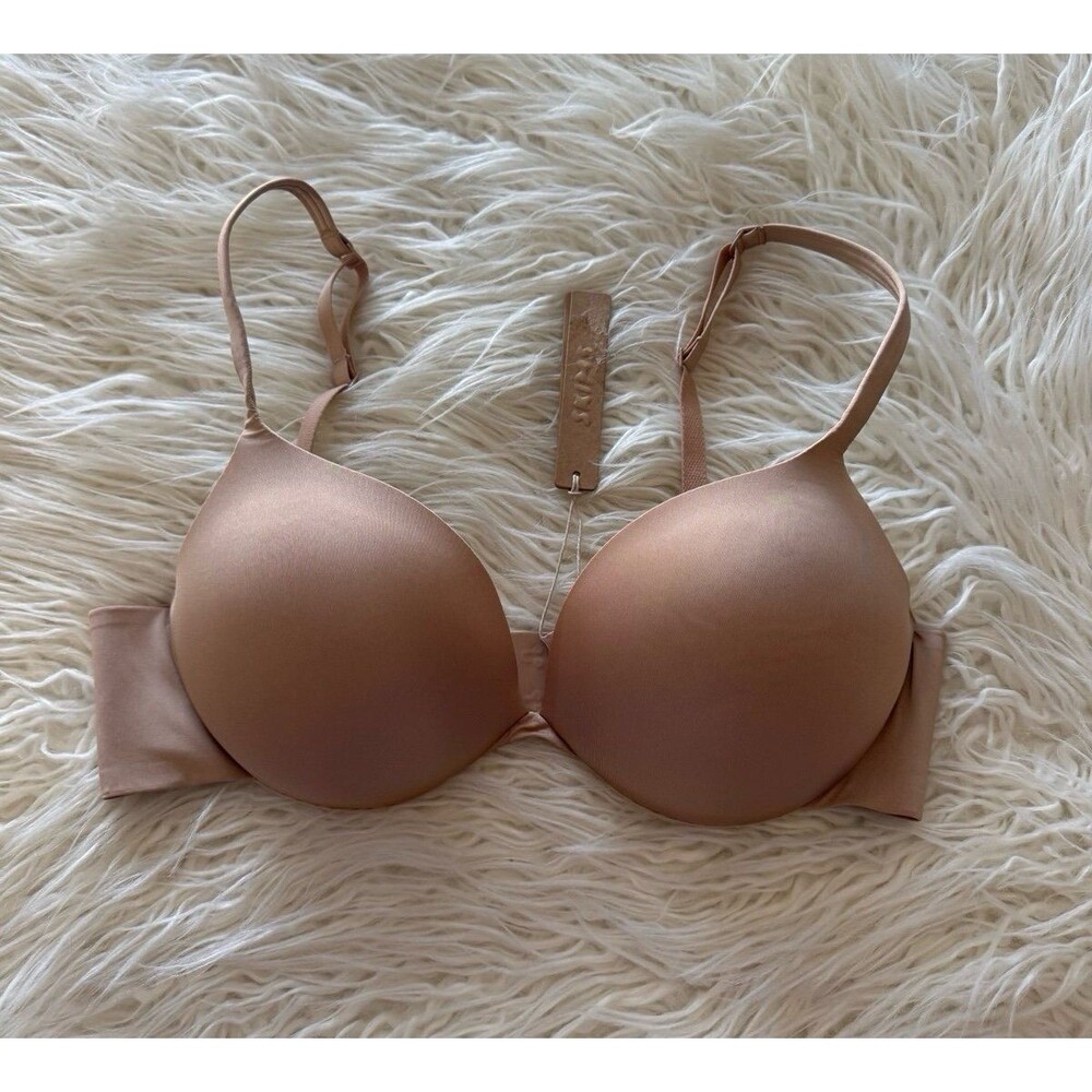 Skims Ultimate Pushup Plunge Bra Clay Size 34C